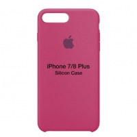 Оригинальный силиконовый чехол для iPhone 7/8 Plus (Тёмно-розовый)