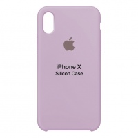 Оригинальный силиконовый чехол для iPhone X (Светло-фиолетовый)