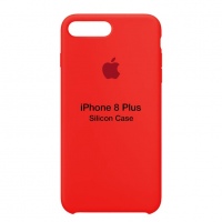 Оригинальный силиконовый чехол для iPhone 8 Plus (Оранжевый)