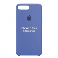 Оригинальный силиконовый чехол для iPhone 8 Plus (Синий)