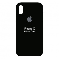 Оригинальный силиконовый чехол для iPhone X (Чёрный)