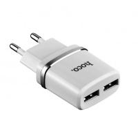 Hoco C12 USB 2х2.4A (Белая)
